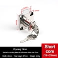 thumbnail image 1 of Furniture Lock Cabinet Lock Home Security Zinc Alloy 2pc With 1 Lock For 22 / 32MM Replacement Home Improvement, 1 of 7