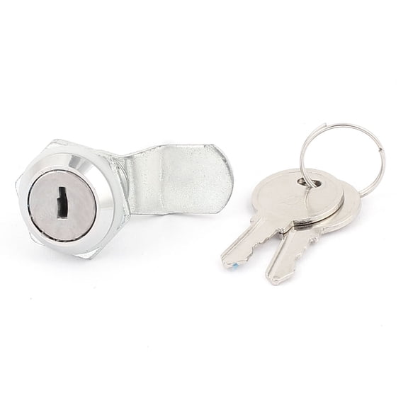 Furniture Mailbox Drawer Cupboard Security Chest Cam Lock Silver Tone Keys