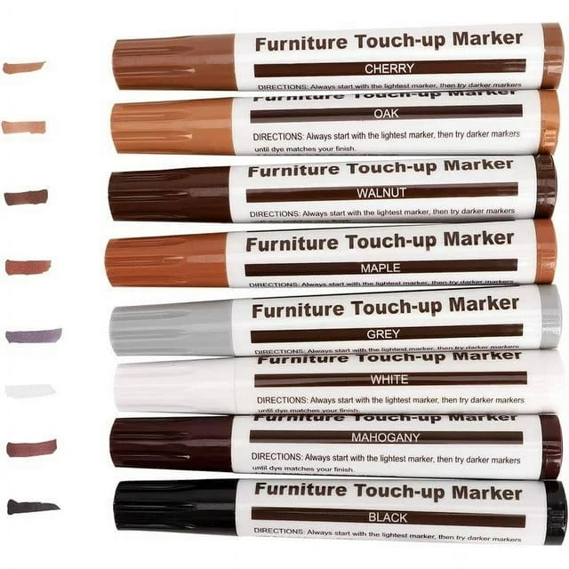 Furniture Markers Touch Up 12PCS Furniture Repair Kit, Wood Markers