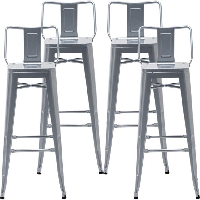 Furniture Metal Barstools Industrial Bar Stools with Backs Indoor