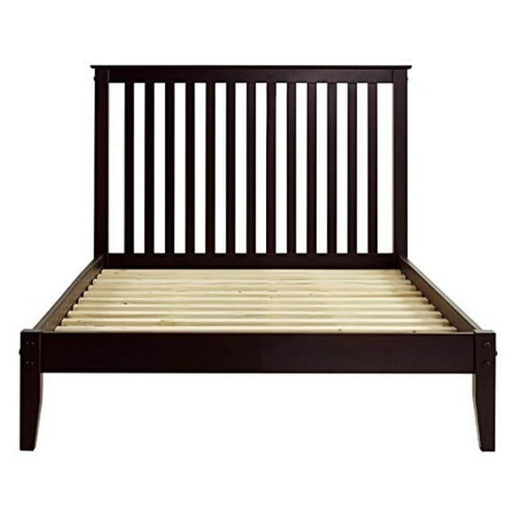Furniture Mission Style Full Size Platform Bed - Cappuccino