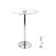 Furniture Modern Contemporary Adjustable Bar Table - Clear
