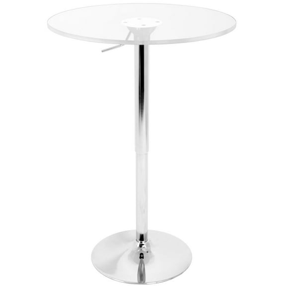 Furniture Modern Contemporary Adjustable Bar Table - Clear