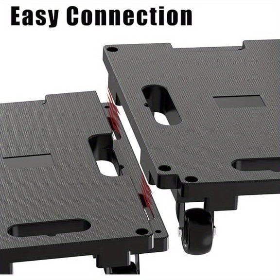 Furniture Mover Dolly 4 Wheels Heavy Duty Small Furniture Moving Dollies Rollers with 4 Wheels 440 LBS Capacity Rolling Platform Interlocking Design Flat Dolly with Wheels, Black