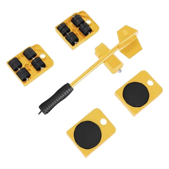 Furniture Mover Tool Set with Adjustable Height Lifter, Heavy Duty Sliders for Hardwood Floors, 4 Wheels Moving Dolly for Sofa Refrigerator, 1 Set of Moving Tools