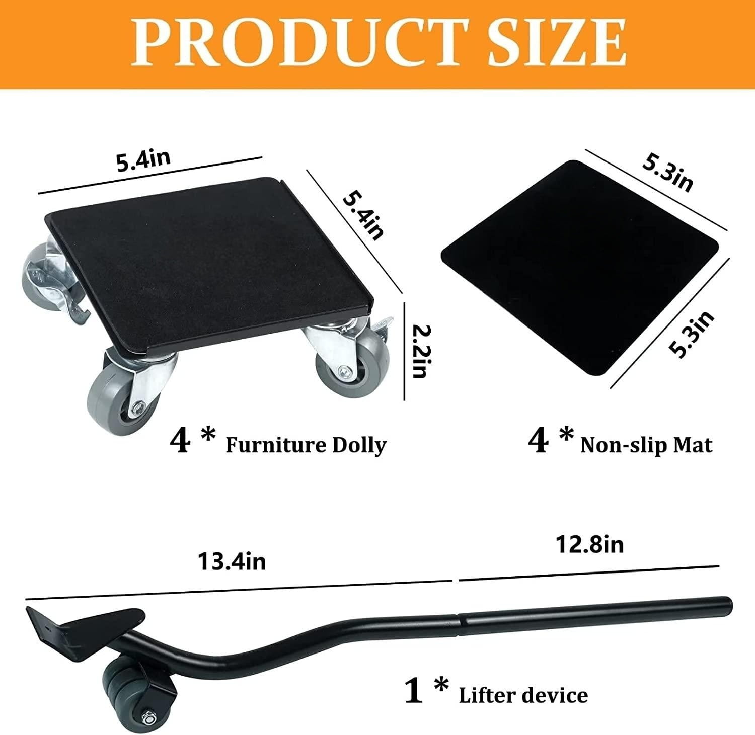 Furniture Movers with 4 Wheels, Furniture Dolly for Moving Heavy Duty