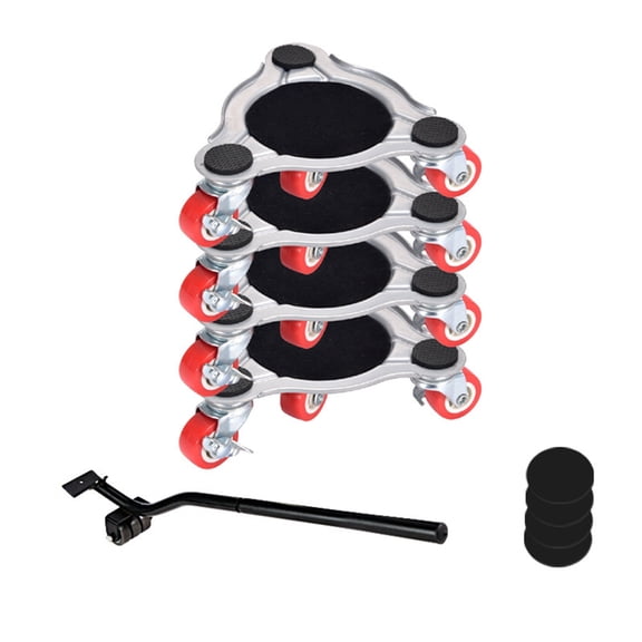Furniture Movers Roller Set 360 Rotates Wheel Dollies for Heavy Objects ABS Wheel with Brakes urniture Transport Rollers