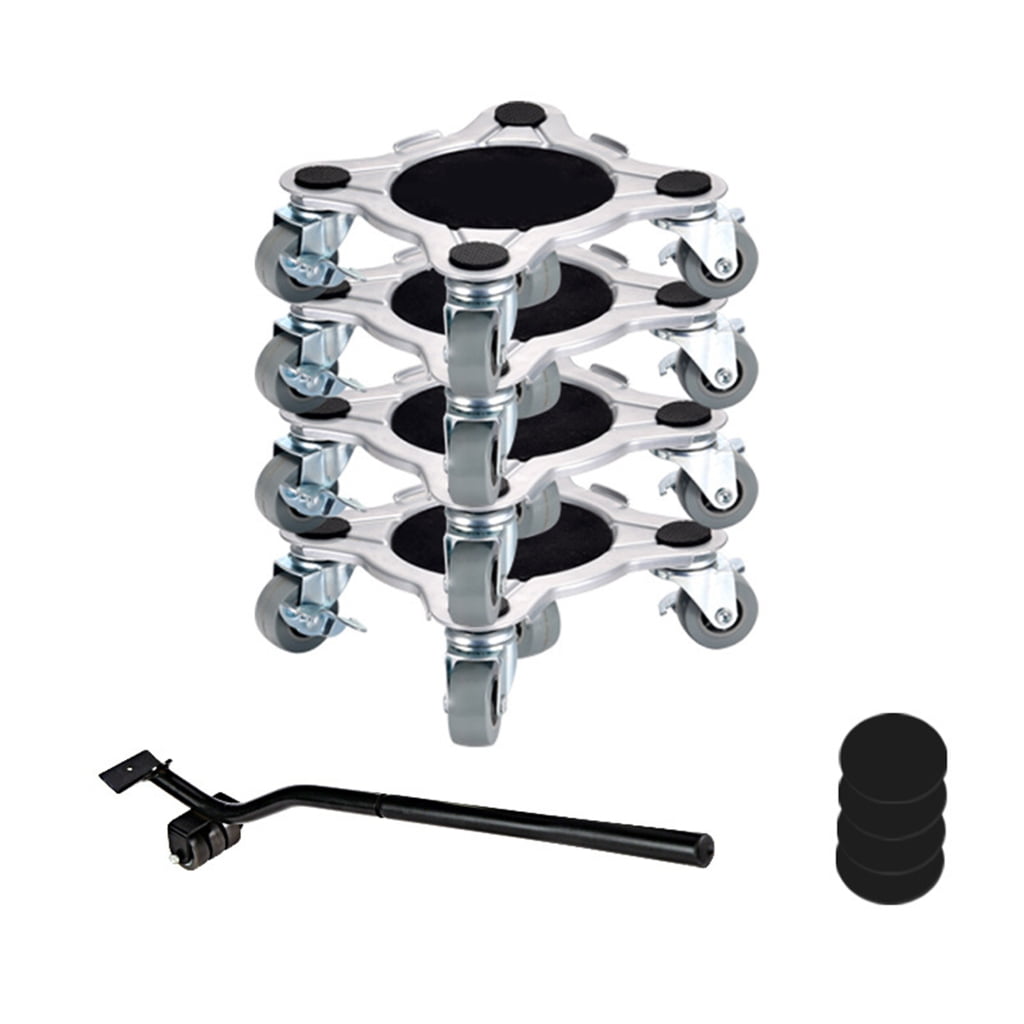 Furniture Movers Roller Set 360 Rotates Wheel Dollies for Heavy Objects ABS Wheel with Brakes urniture Transport Rollers
