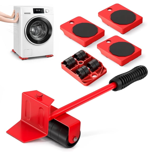 Furniture Movers with Wheels  Up to 220 Lbs Furniture Mover Tool Set with 11.9" Lever and 4 Sliders  Compact Appliance Lifter for Sofas, Beds, Dressers, Cabinets, Room Rearranging  Not for Carpet