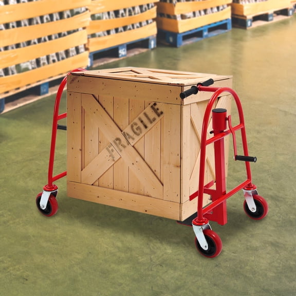 Furniture Moving Tool Set, 1300 Lbs Heavy Duty Manual Furniture Mover Dolly with 11.8 in Lift Height, 4 Universal Wheels & 2 Nylon Straps, Appliance Lifter for Sofa, Refrigerator, Wardrobe, Desk