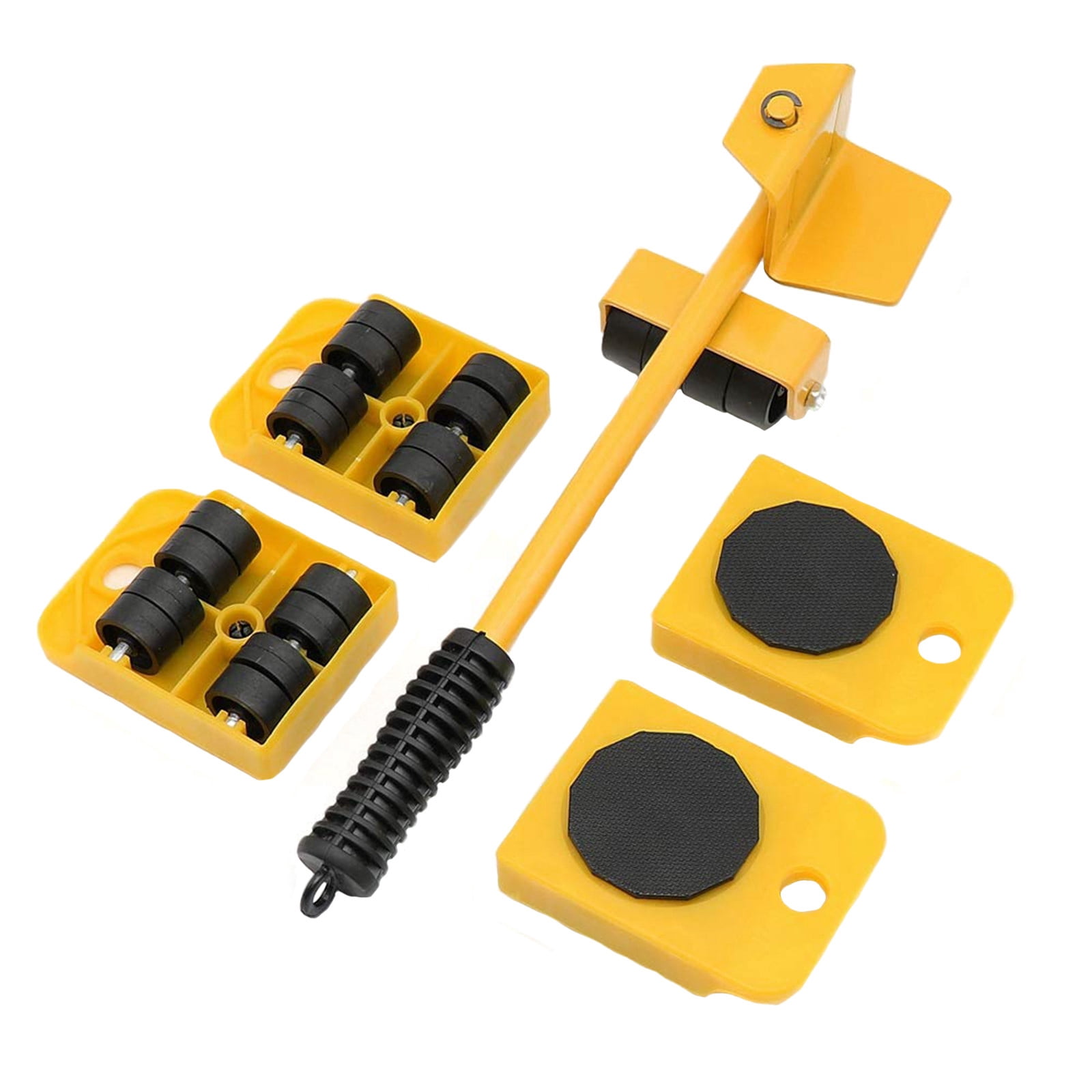 Furniture Moving Tool Set - Heavy Duty Mover with 4 Wheels, 1 Crowbar for Home, Office, Warehouse Moving