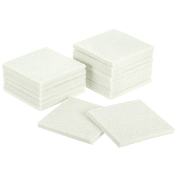 Uxcell Furniture Pads, 16Pcs 2.5" Square Self Adhesive Felt Furniture Pads, Floor Protectors for Furniture Feet Chairs Legs Hardwood Floors (Beige)