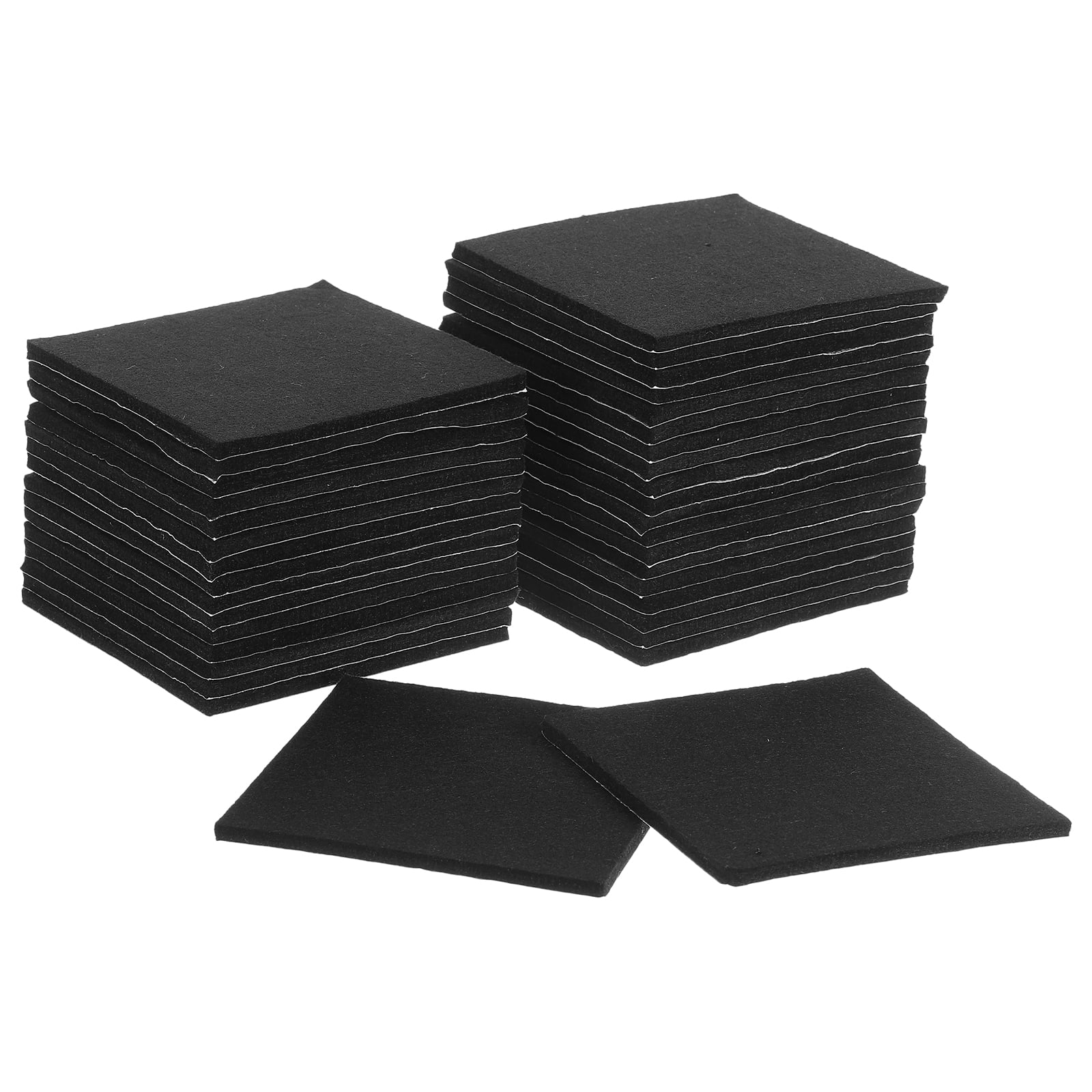 Furniture Pads, 36Pcs 4" - Square Self Adhesive Felt Furniture Pads, Floor Protectors for Furniture Feet Chairs Legs Hardwood Floors (Black)