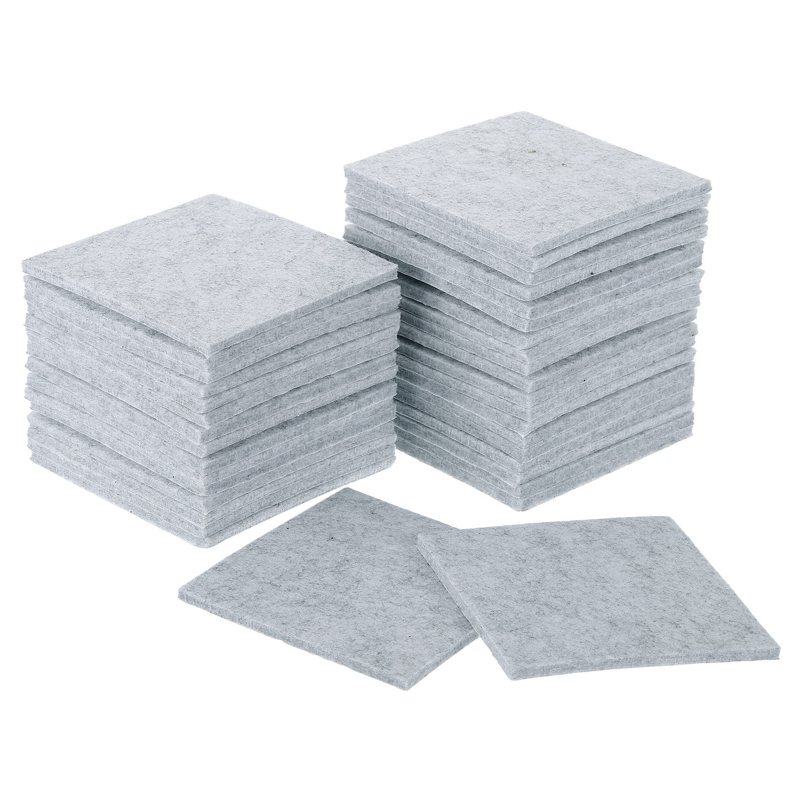 Furniture Pads, 36Pcs 4" - Square Self Adhesive Felt Furniture Pads, Floor Protectors for Furniture Feet Chairs Legs Hardwood Floors (Gray)