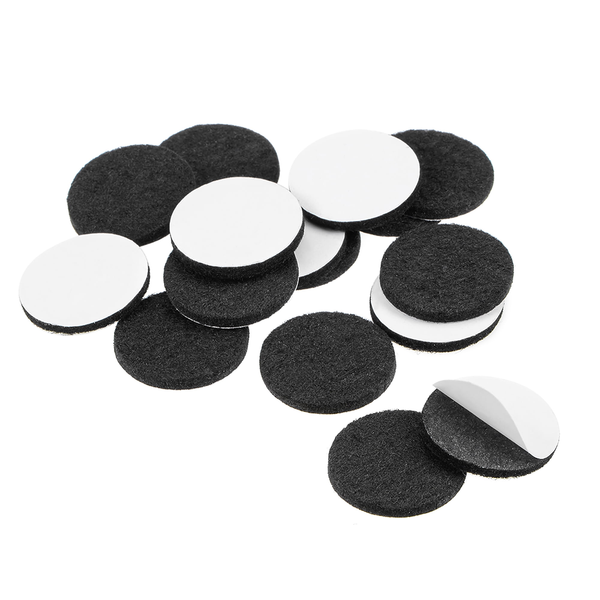 Furniture Pads, Adhesive Felt Pads 25mm Diameter 3mm Thick Round Black