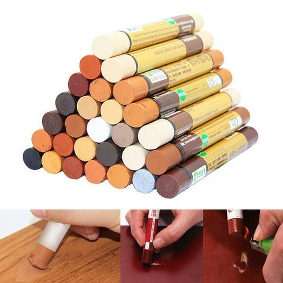 Furniture Paint Floor Door Repair Crayon Damaged Scratch Wax Wooden Restore Pen Red High Quality Wax