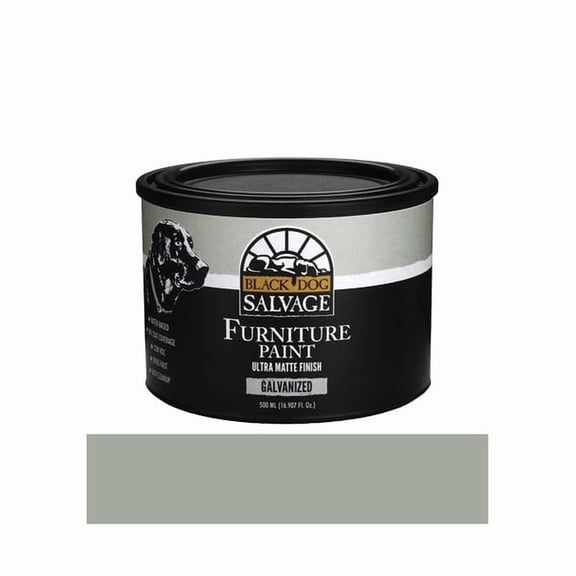 Furniture Paint, Gray "Galvanized", Matte Grey, Water Based, Low VOC