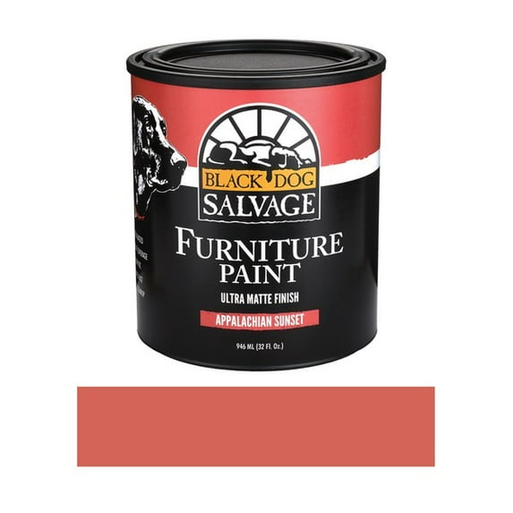 Furniture Paint, Red "Appalachian Sunset", Matte, Water Based - Quart