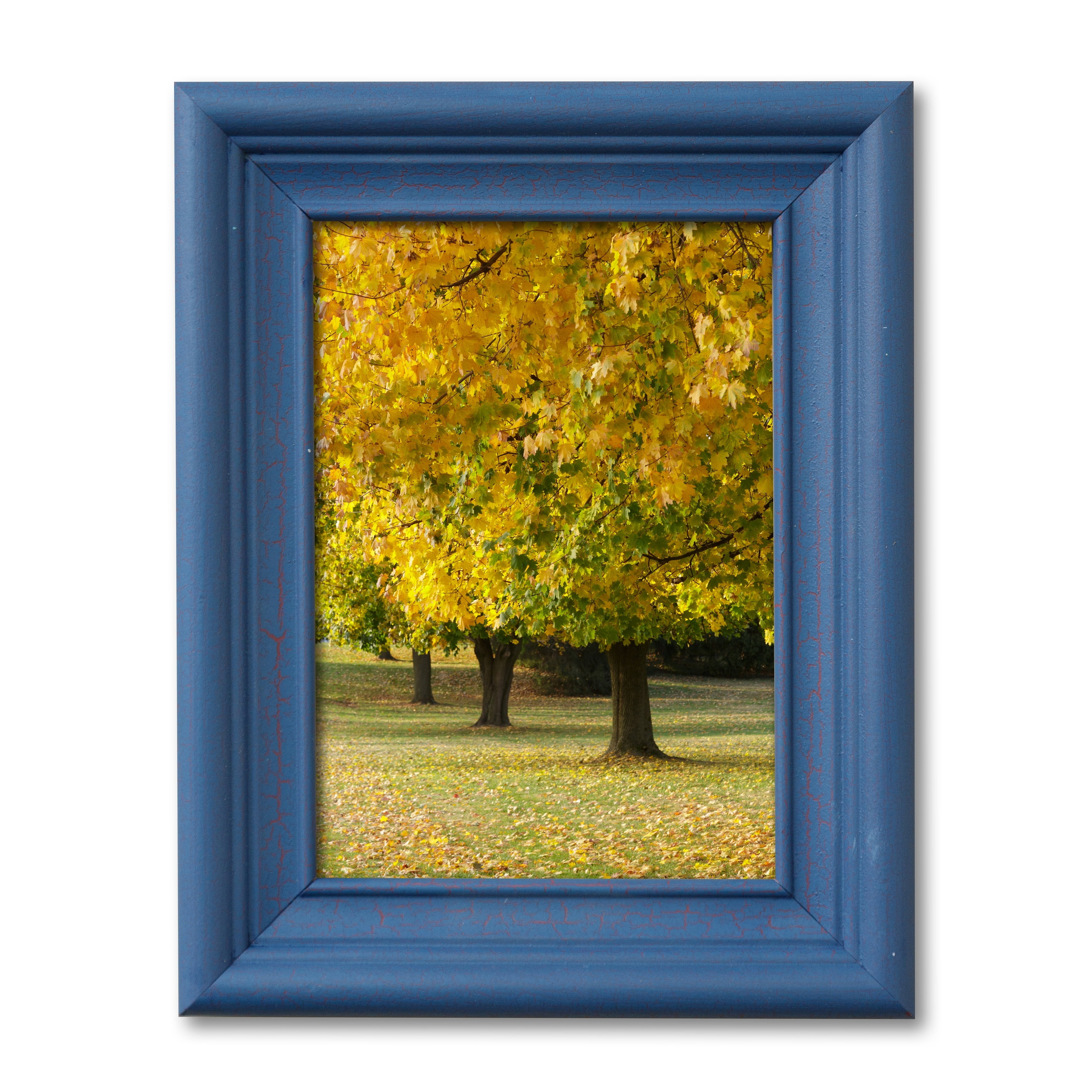 Furniture Pipeline LLC Antique Passage Cracked Paint Wood Frame Lake