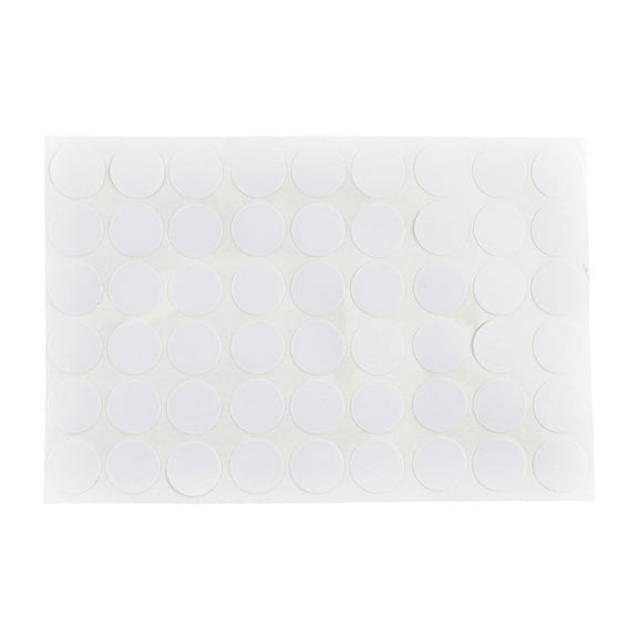 Furniture Polish Surface Screw Hole Stickers Covers Sheet Pure White 54 in 1