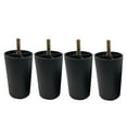 thumbnail image 1 of Furniture Protection Clearance! Leott Replacement Furniture Legs 4 Inches (Set of 4) Plastic Brown Circular Screw Sofa Foot Furniture Foot Accessories, 4X Replacement Furniture Legs Furniture Feet, 1 of 4