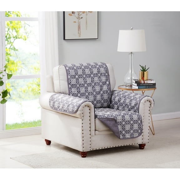 Furniture Protector Mandala Reverse to Solid Chair Grey