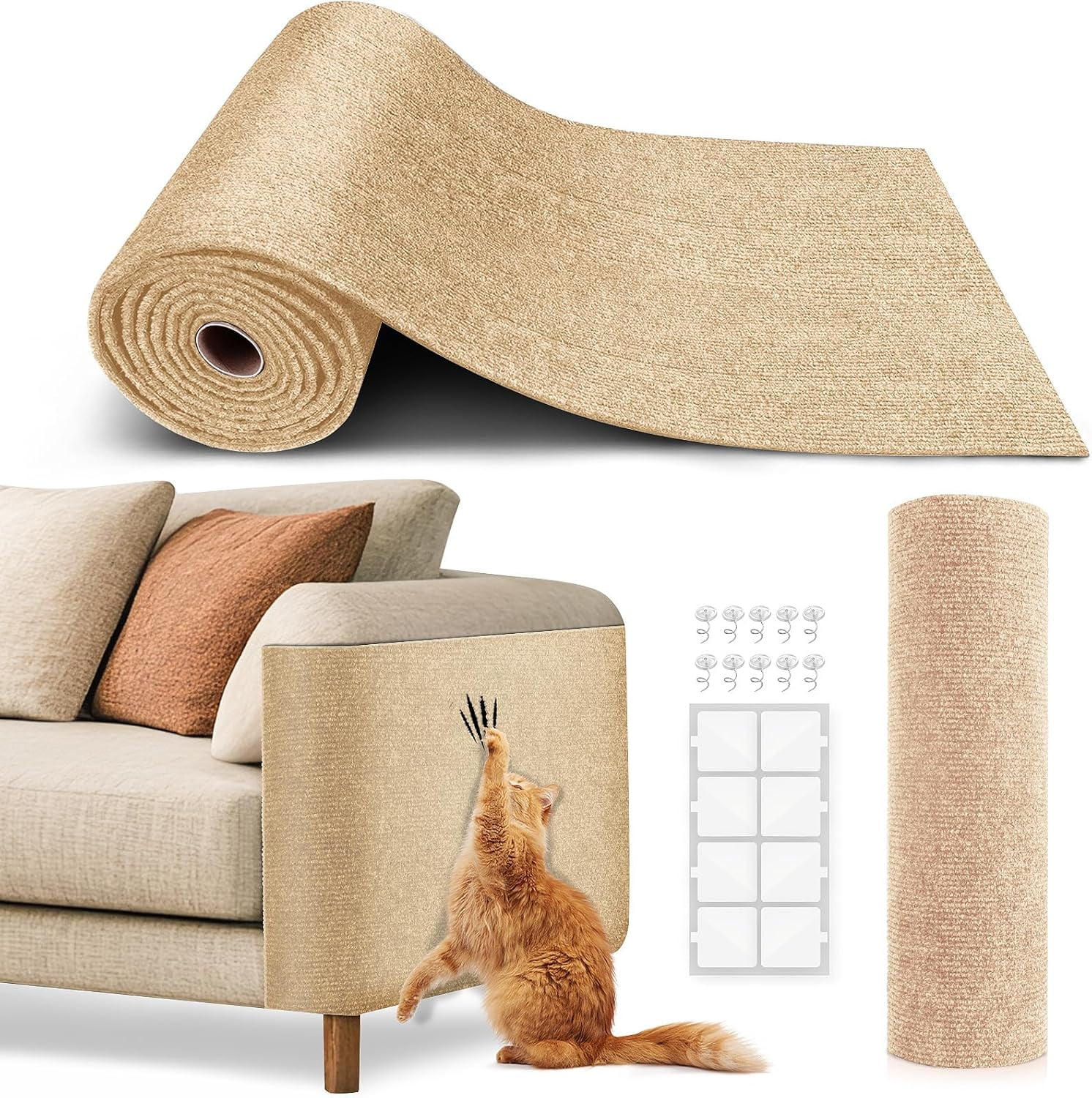 Curated visual reference: Fresh Look at Furniture Protector Pads Trimmable Self Adhesive Carpet DIY Cat