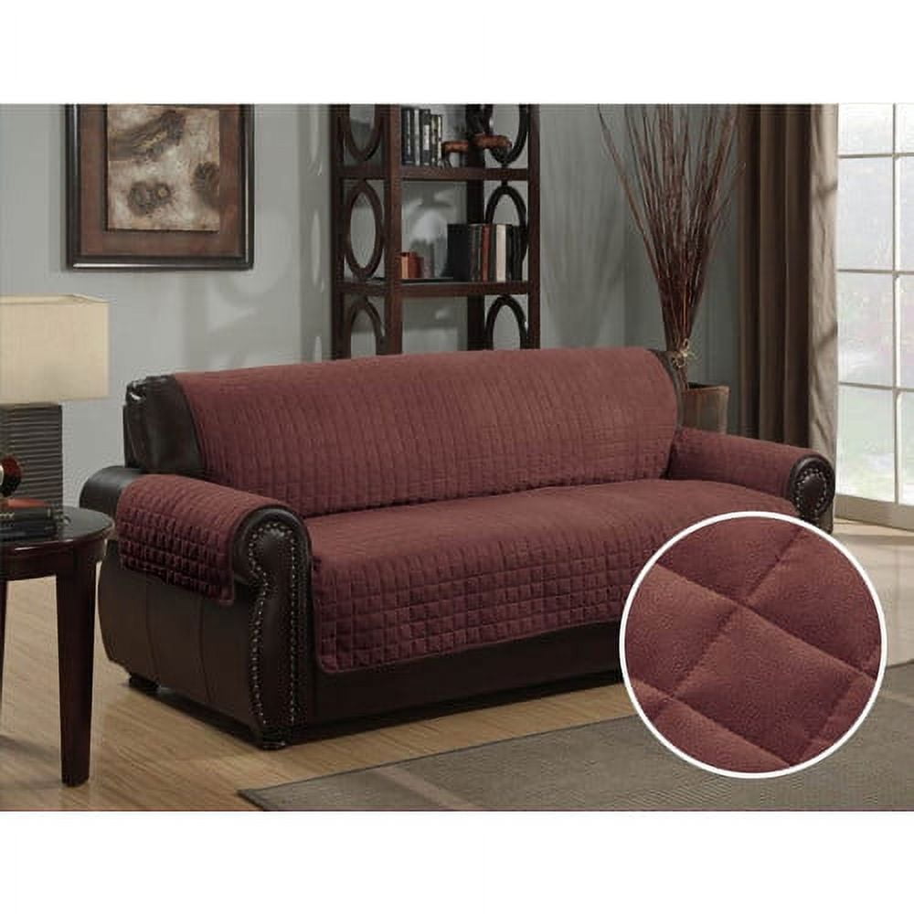 Furniture Protector Pet Cover Quilted Microsuede Sofa 70' x 110' - Brown