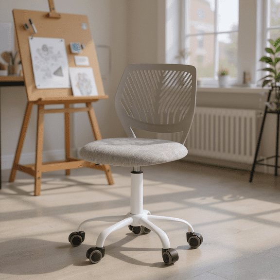 Homy Casa Ergonomic Drafting Stool Adjustable Swivel with Height Control and Rolling Base for Art Studio Design Room and Creative Workspaces