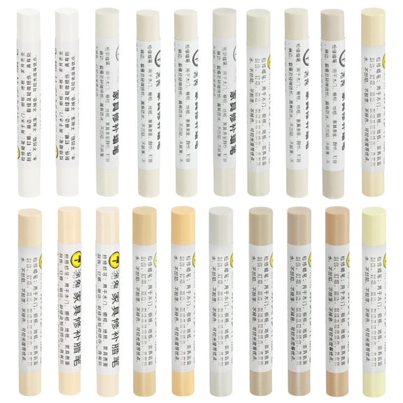 Furniture Repair Crayons Wax Filler Stick, 20Pcs Touch Up Pen Markers - for Scratches Tables, Light Color Series