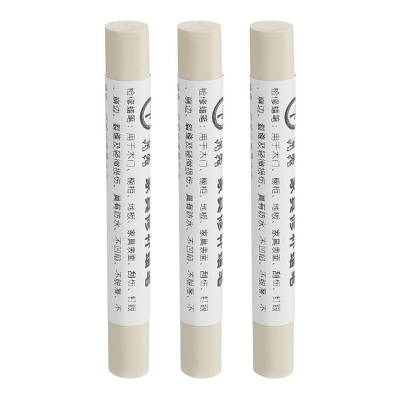 Furniture Repair Crayons Wax Filler Stick, 3Pcs Touch Up Pen Markers, Grey White Oak