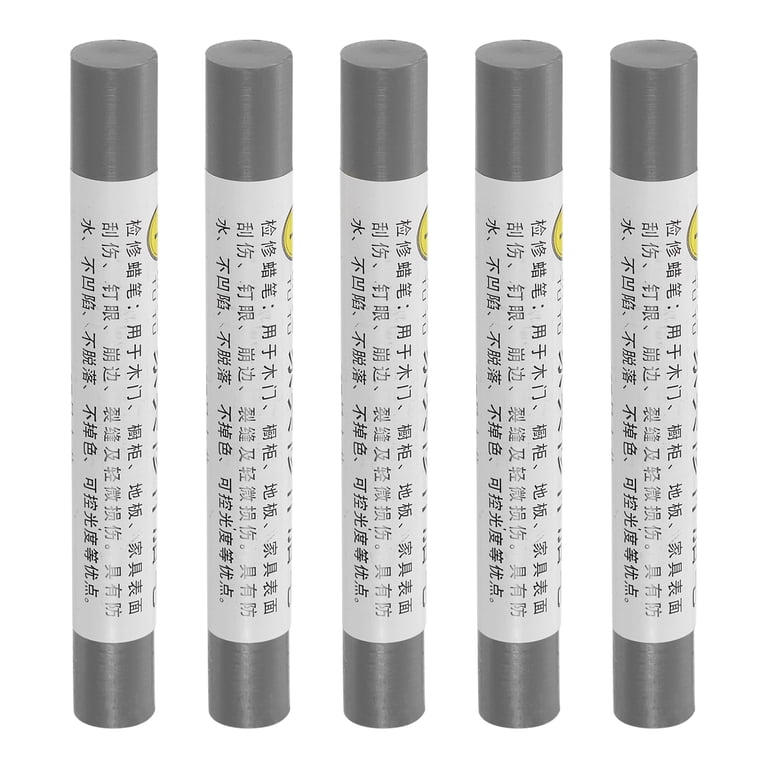 Uxcell 5-Piece Furniture Repair Crayons – Pure White Wax Filler Sticks – Touch Up Scratches, Holes, And Nicks On Wooden Furniture, Floors, Tables