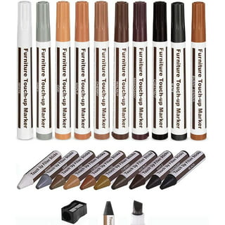 Wood Touch Up Markers, set of 17 Furniture Markers and Filler Crayons, Wood  Furniture and Floor Repair Marker Kit, Furniture Repair System, Furniture