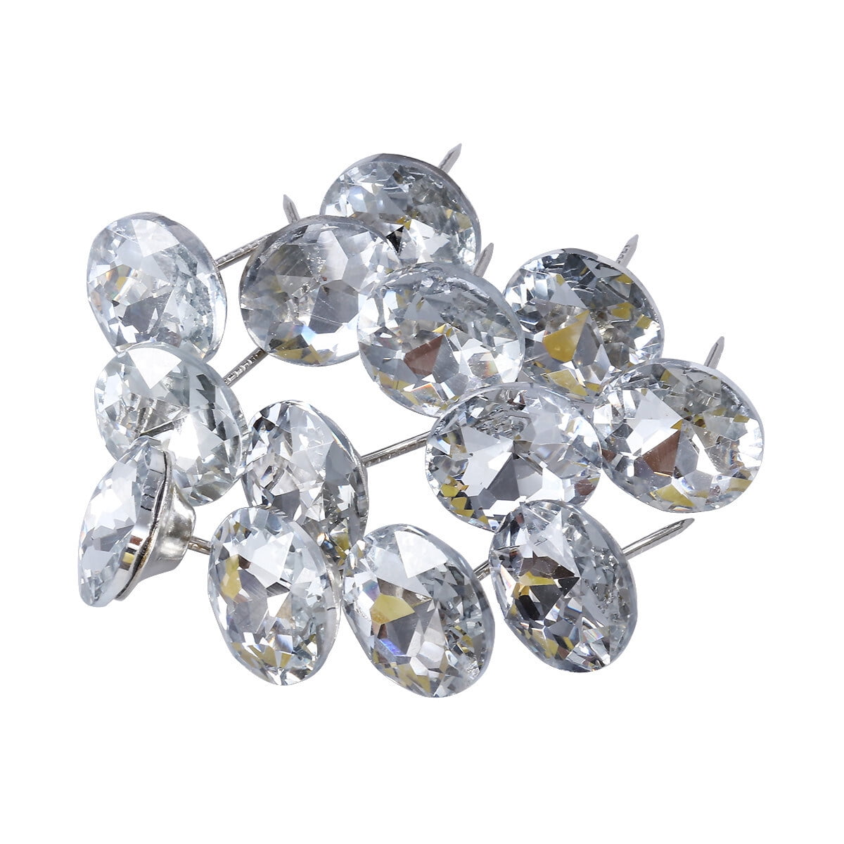 Furniture Rhinestones Nail Sheer Button up Sewing Buttons Sofa Decoration Crystal for Headboard 1inch 30 Pcs