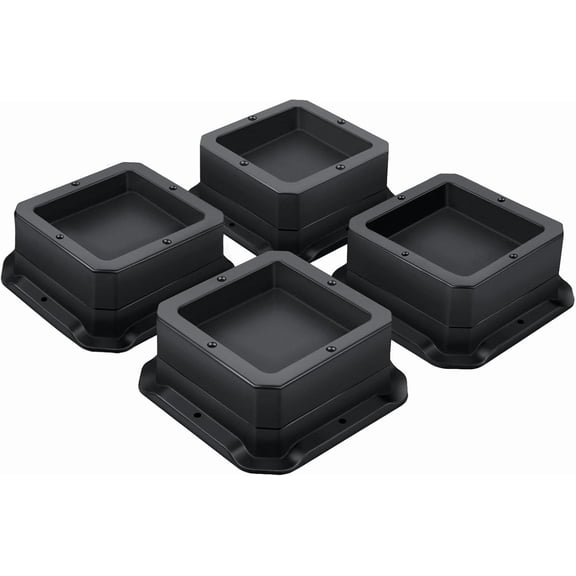 Furniture Risers 1 Inch,Bed Risers Heavy Duty,Desk Risers for Chair and Table Legs Elevation ,Bed Lifts Risers (4 Pack, Black)