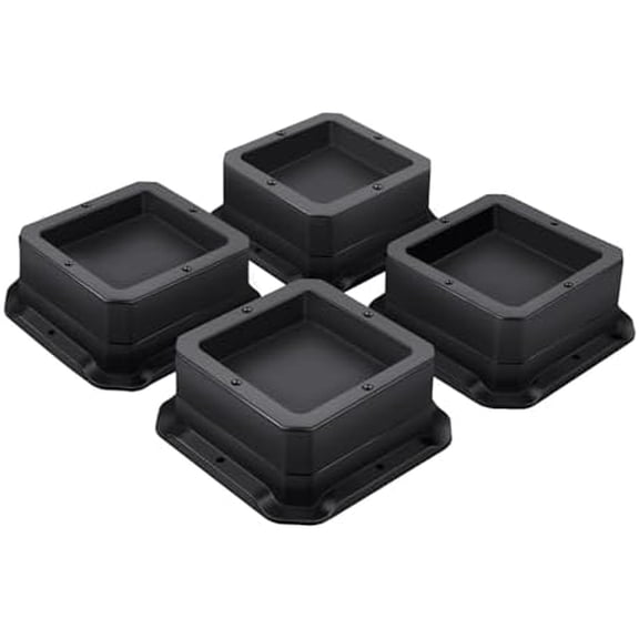 Furniture Risers 1 Inch，Bed Risers Heavy Duty，Desk Risers for Chair and Table Legs Elevation ，Bed Lifts Risers (4 Pack, Black)