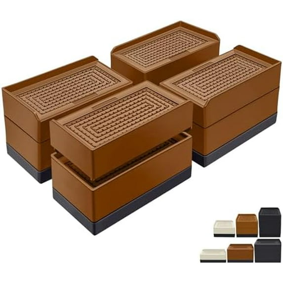 Furniture Risers 3 inch, Rectangle Adjustable Risers Blocks for Bed ...