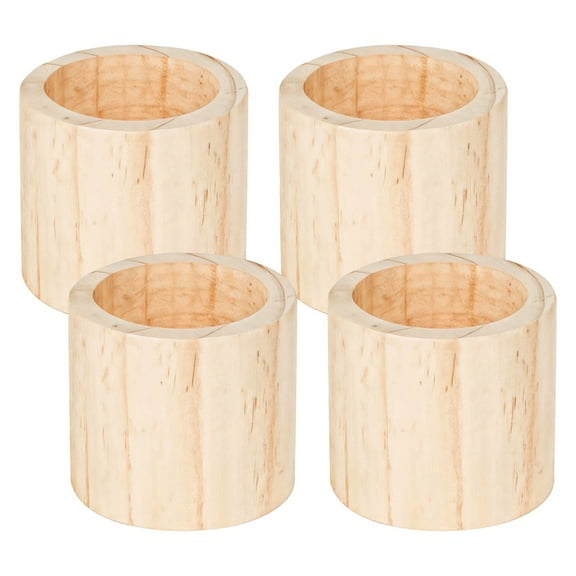 Antrader 4Pcs Round Bed Risers,Wood Risers,Furniture Risers for Couch/Sofa/Bed/Desk/Table(Rise up 3 Inch/7.6cm),Inner Diameter 1.77Inch
