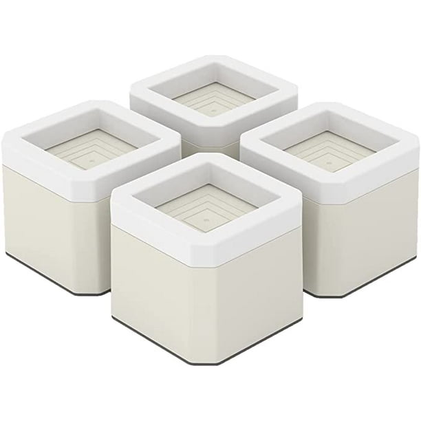 Furniture Risers Bed Riser Lifter Couch Lifters Bed Riser for Sofa Desk Beige Square 0.73 lb