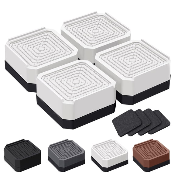 Furniture Risers White 4 Pack One Layers 1.5 Inch Elevation Blocks for Couches Desks Chairs