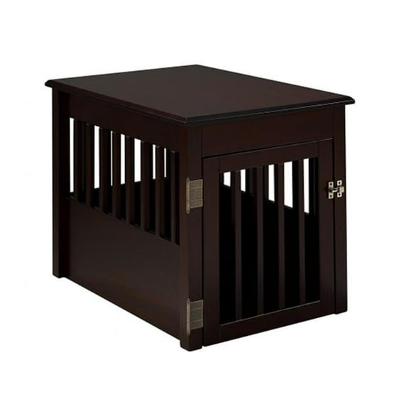 Furniture Ruffluv Pet Crate End Table - Cappuccino