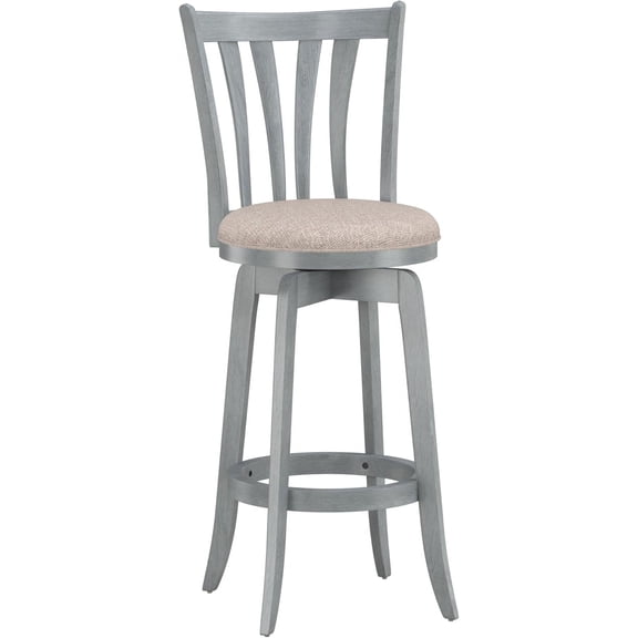 Furniture Savana Wood Bar Height Stool, 30" high, Blue Wire Brush