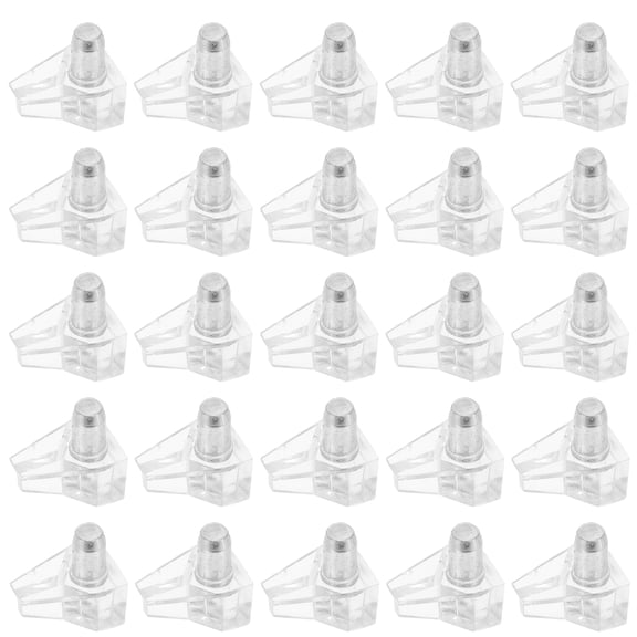 ifundom Transparent ABS & Zinc Alloy Furniture Shelf Support Pins, Anti-Wobble Replacement Hardware for Cabinets and Shelves