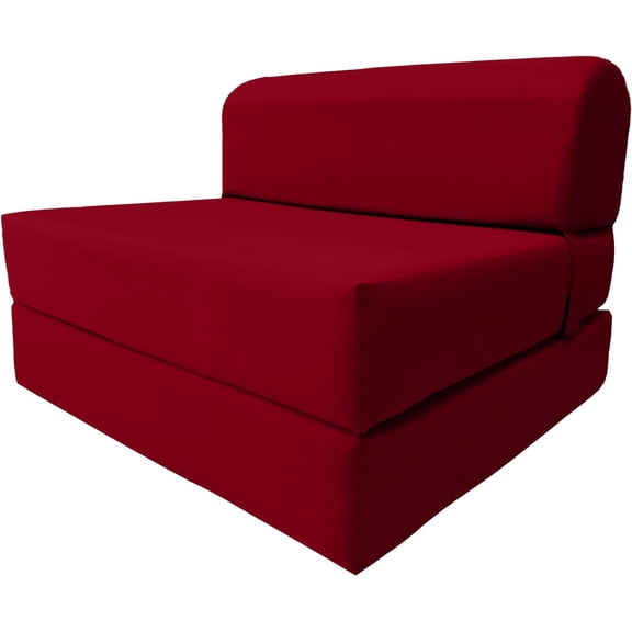 Furniture Sleeper Chair Folding Foam Bed, Portable Studio Guest Sofa Beds 6 x 36 x 70 Red