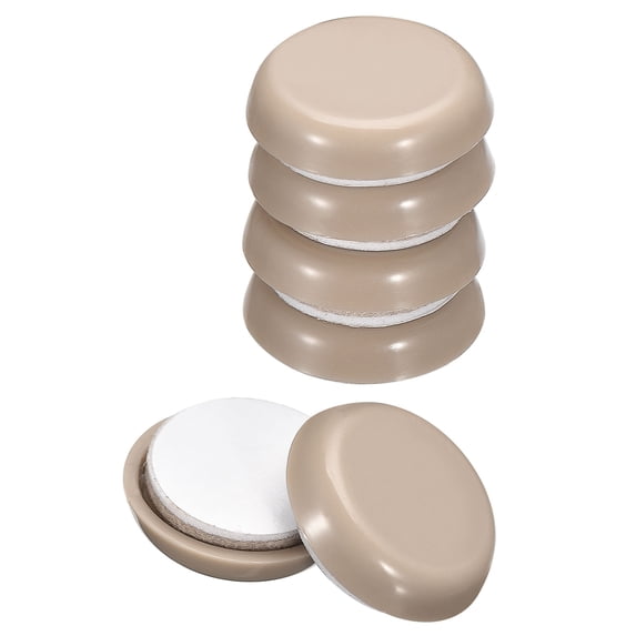 Uxcell Furniture Sliders Plastic Self-adhesive Round Sliding Pads for Carpeted Tile Vinyl Hardwood Floors 1" 16Pcs