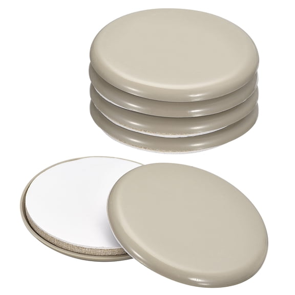 Uxcell Furniture Sliders Plastic Self-adhesive Round Sliding Pads for Carpeted Tile Vinyl Hardwood Floors 2 3/4" 16Pcs