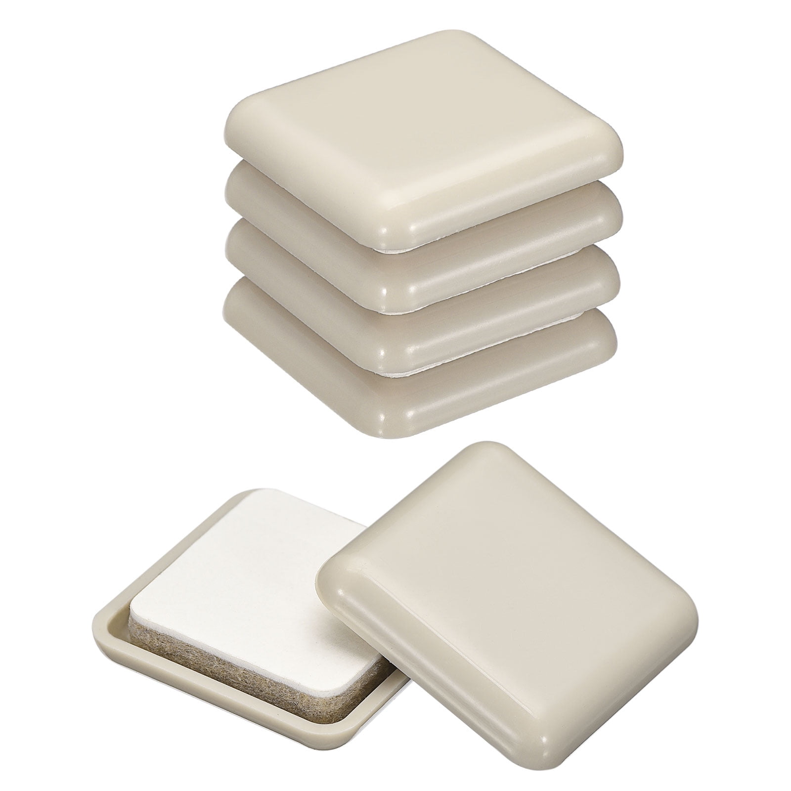 METALLIXITY PTFE Furniture Sliders - 24-Pack Square Self-Adhesive Floor Protector Pads (1 3/8")