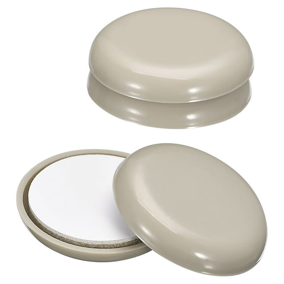 Uxcell Furniture Sliders Plastic Self-adhesive Round Sliding Pads for Carpeted Tile Vinyl Hardwood Floors 1 1/2" 4Pcs