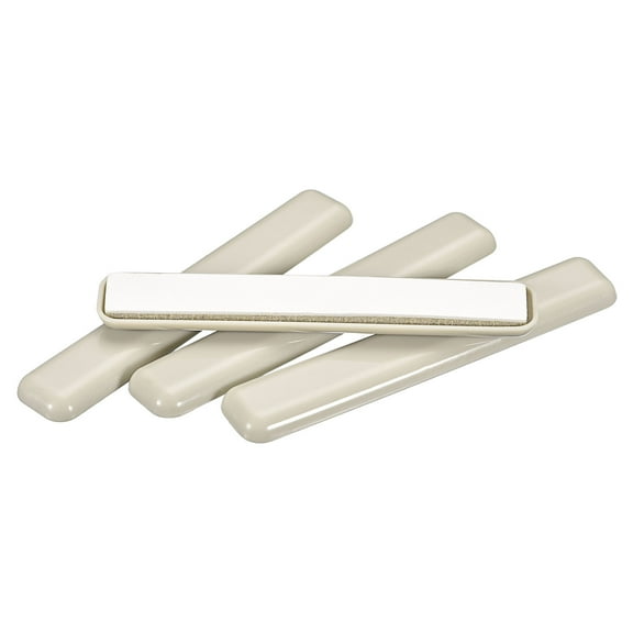 Furniture Sliders, 4Pcs 3-8/9" Plastic Self-adhesive Square Sliding Pads, Chair Glides for Carpeted Floors (Grey)
