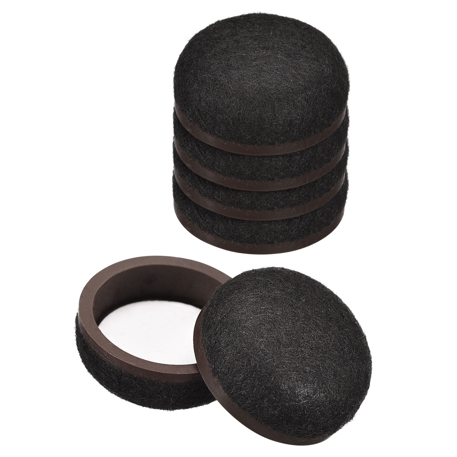 Furniture Sliders, 8 Pack 1 1/4" Formed Felt Round Sliding Pads, Chair Glides for Carpeted